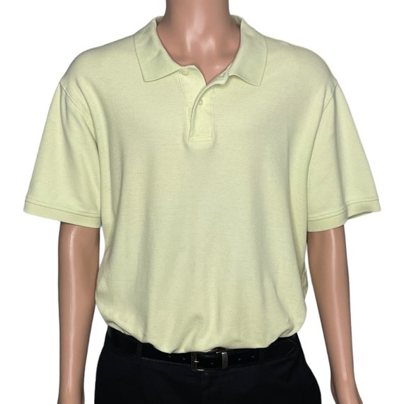 Saddlebred Mens Soft Yellow Short Sleeve Polo‎ Shirt Size XL - Picture 1 of 10